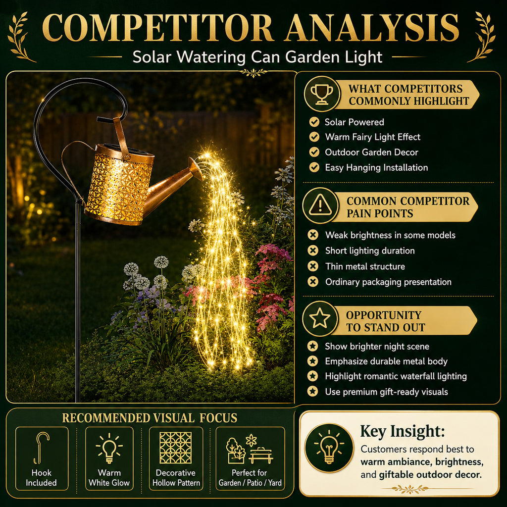Solar Watering Can Light