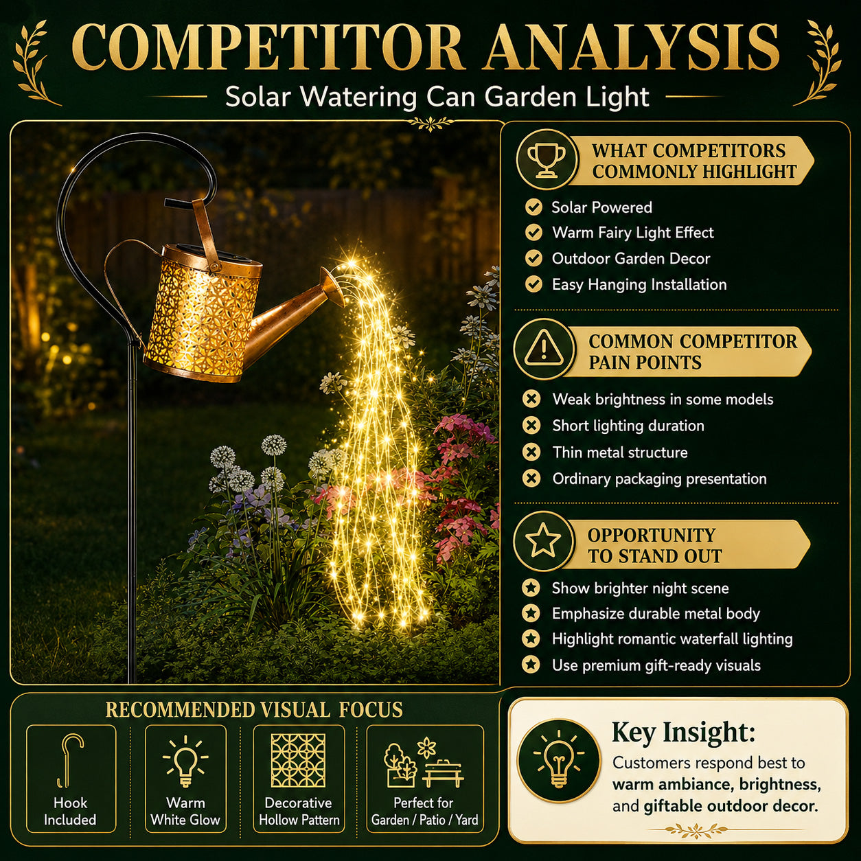 Solar Watering Can Light