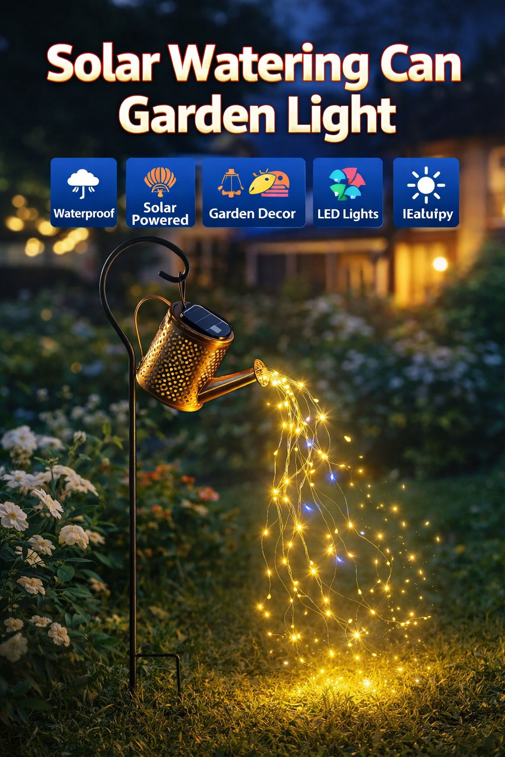 Solar Watering Can Light