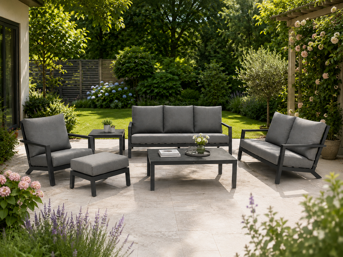 Palm Outdoor Sofa Set | Modular Aluminum Patio Furniture Collection