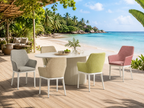 Bella Outdoor Dining Chair | Foam-Padded Aluminum Frame