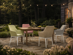 Bella Outdoor Dining Chair | Foam-Padded Aluminum Frame