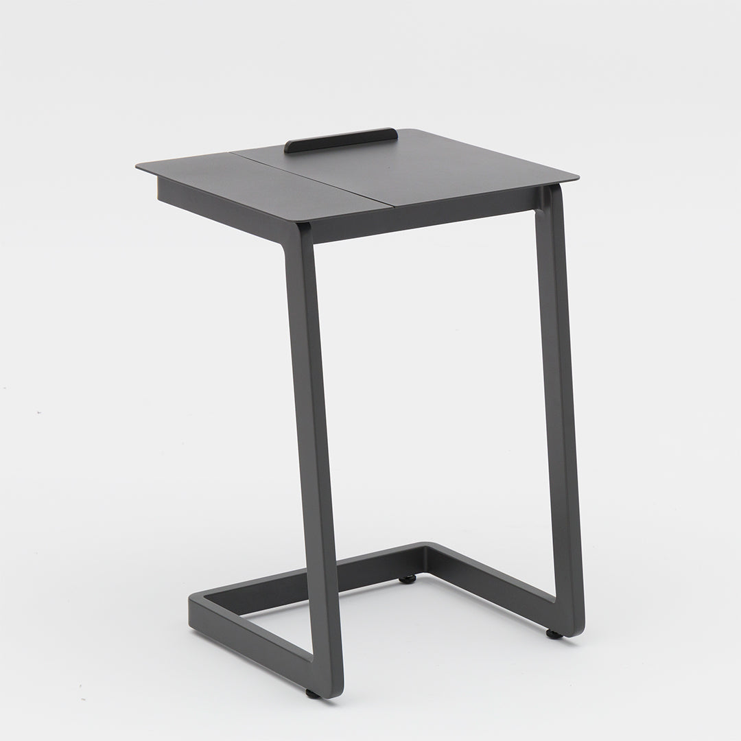 RISE SLIDER SIDE TABLE  ALU TOP