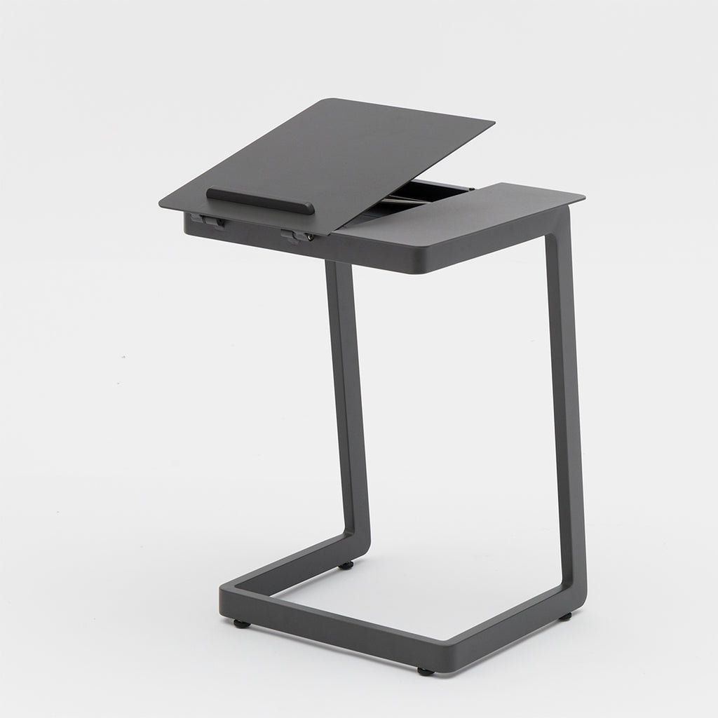 RISE SLIDER SIDE TABLE  ALU TOP