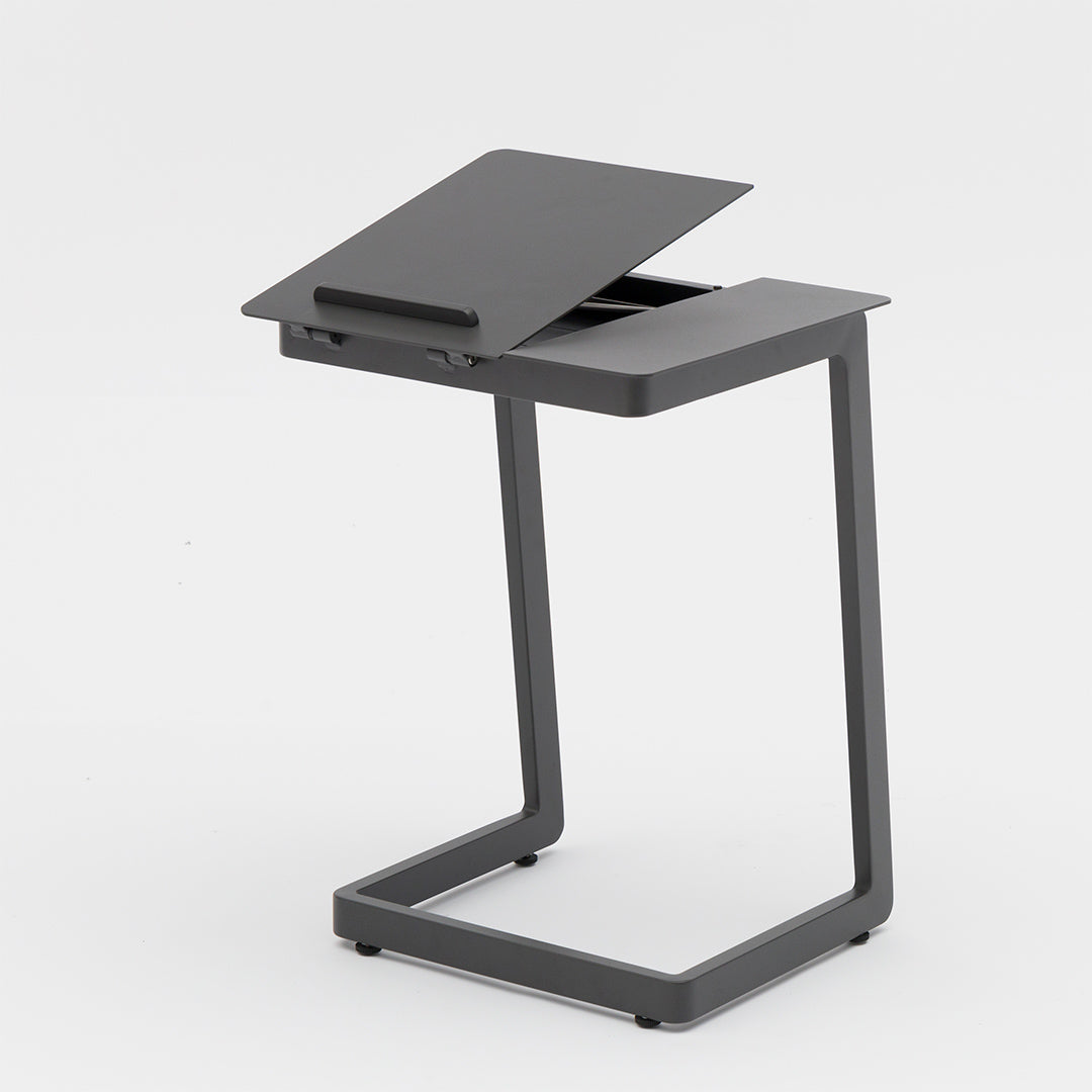 RISE SLIDER SIDE TABLE  ALU TOP