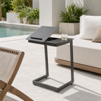 RISE SLIDER SIDE TABLE  ALU TOP