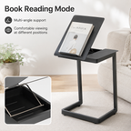 RISE SLIDER SIDE TABLE  ALU TOP