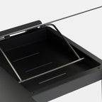 RISE SLIDER SIDE TABLE  ALU TOP